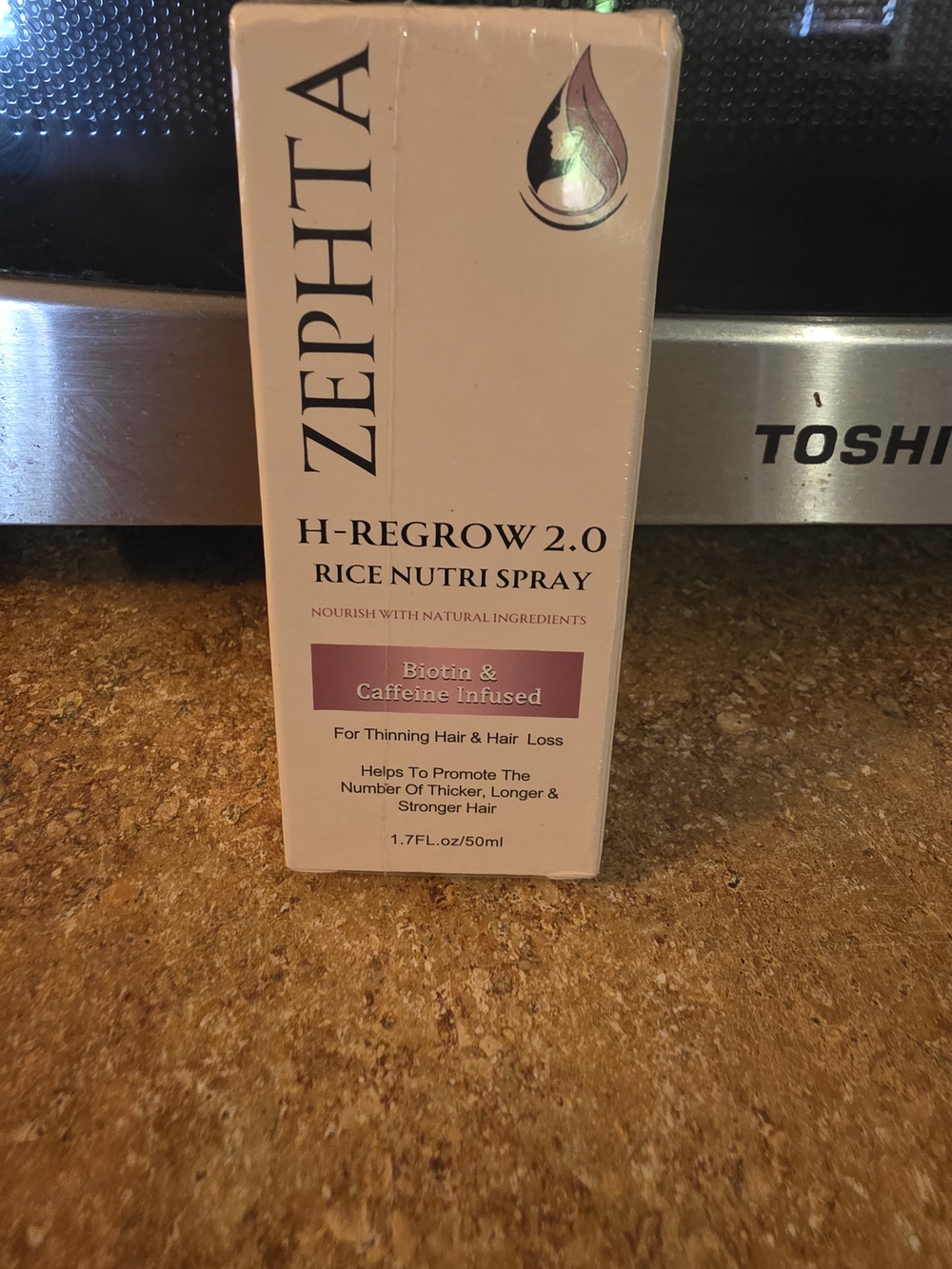 Zephta H-Regrow 2.0 Rice Nutri Spray - Biotin & Caffeine Infused 1.7oz - Picture 4 of 6